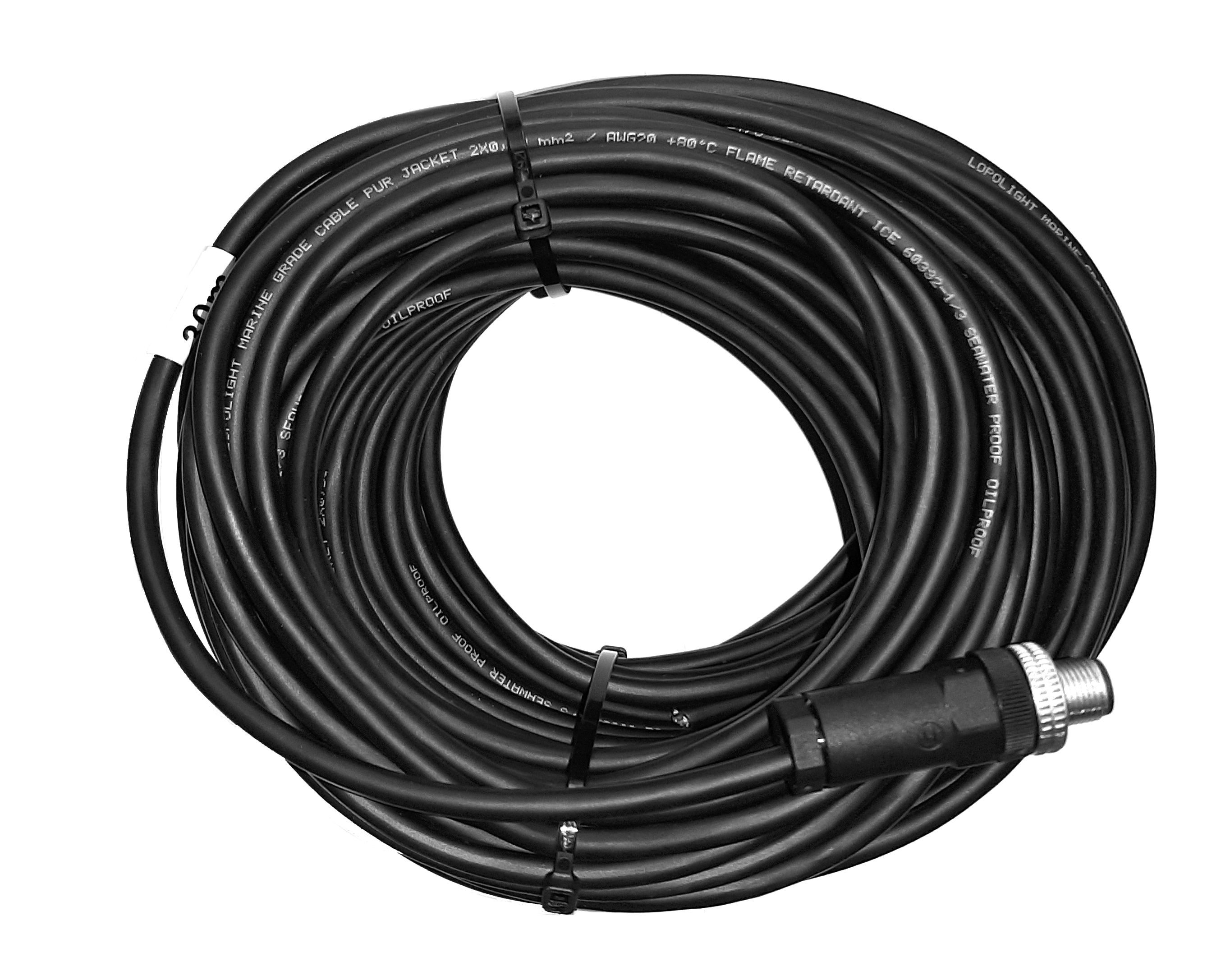 Hoistable, 20m, 2-lead w/M12 connector Hoistable, 20m, 2-lead w/M12 connector